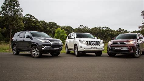 Toyota SUV Comparison Fortuner V Kluger V Prado Drive