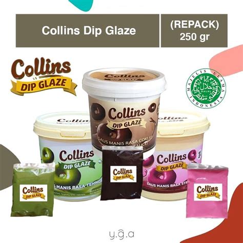 Dip Glaze Collins Repack Gr Topping Selai Donat Kue Pisang