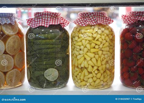 Canned Fruits And Vegetables In Glass Jars Stock Image Image Of Meal