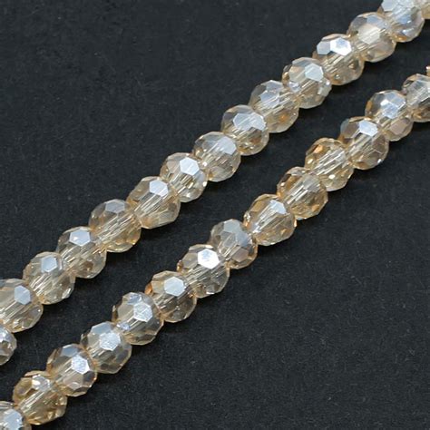 Crystal Round Beads 3mm Champagne Ab Craft Hobby And Jewellery