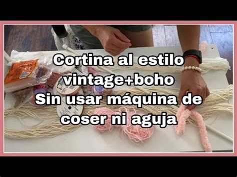 Casadecampo Cortina Vintage Boho Sin Usar Maquina De Coser Ni Aguja