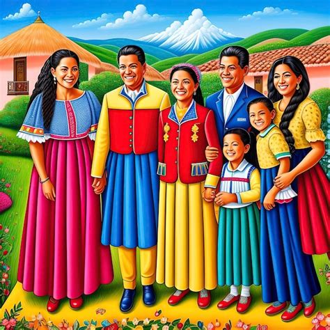Premium Ai Image Colombian Families