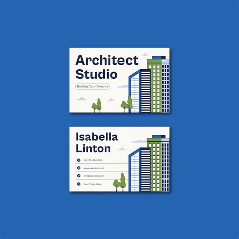 Free PSD | Architecture project business card template