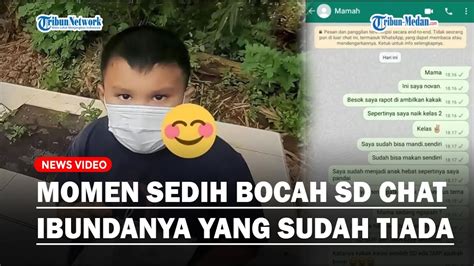 Viral Momen Sedih Saat Bocah SD Kirim Pesan Kepada Ibundanya Yang Sudah