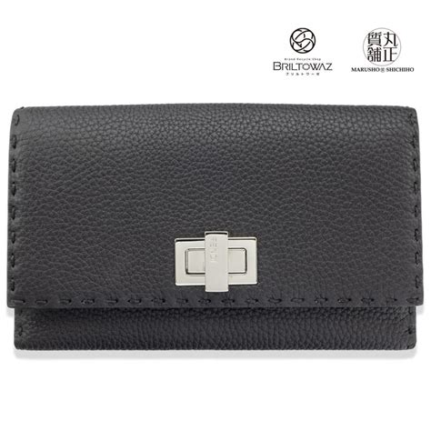 フェンディ ピーカブー セレリア コンチネンタルウォレット 8m0308 長財布 2016年モデル ローマンレザー 黒 Fendi