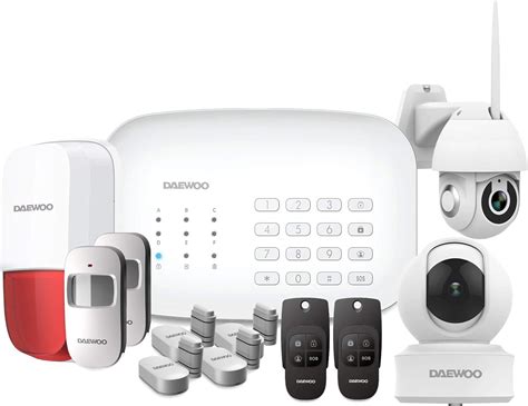 Daewoo Pack Premium Alarme Maison sans Fil WiFi GSM Connectée avec