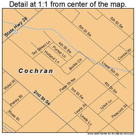 Cochran Georgia Street Map 1317328