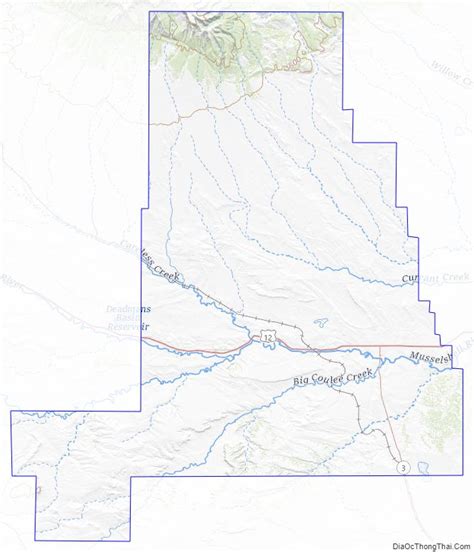 Map of Golden Valley County, Montana - Thong Thai Real
