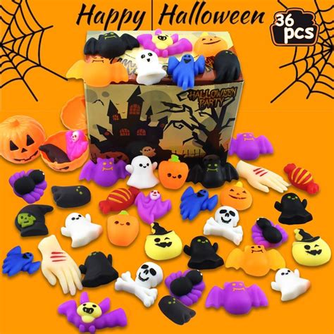 Oalushf 36pcs Halloween Squishy Toys Halloween Mochi Squishies With Squeeze Toys