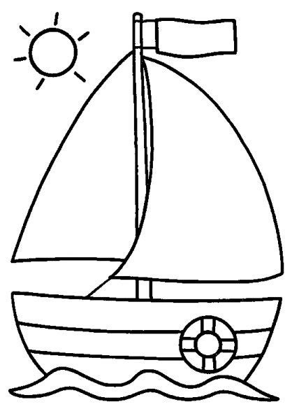 Bateau Coloriage Dessin Voilier Petit Voile Boat Barcos Imprimer