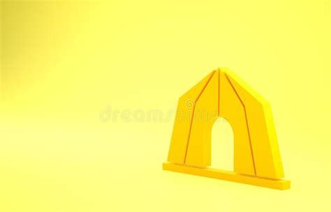 Icono De La Tienda Circo Amarillo Aislado Sobre Fondo Amarillo Carpa