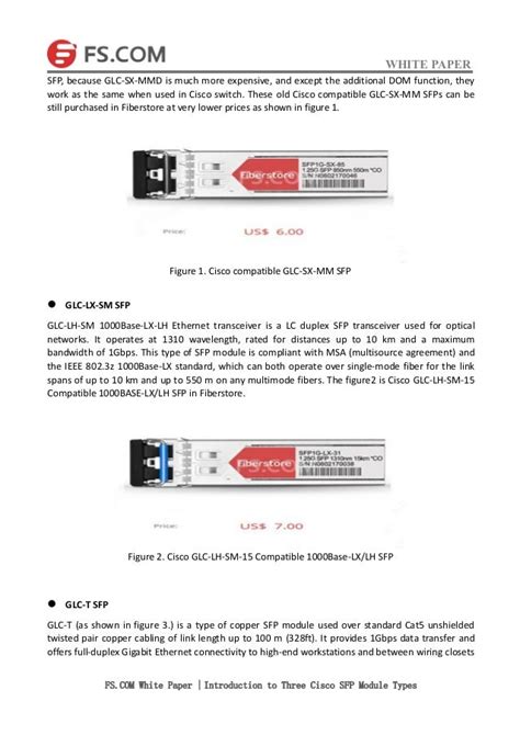 Introduction to three cisco sfp module types