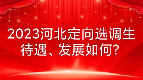 2023河北定向选调生待遇、发展如何？ 知乎