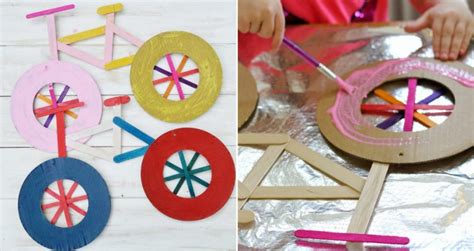 Easy Bicycle Craft For Kids With Just 4 Items Someones Mum