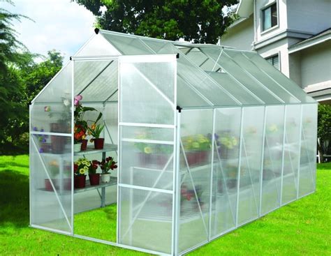 12x6 ft Modular Small DIY Backyard Greenhouse Kits With Powder Coated ...