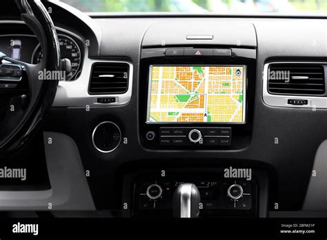 Navigation system in car Stock Photo - Alamy