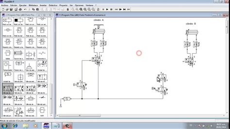Tutorial Fluidsim Neum Tica Dos Cilindros Con Temporizador Y Pres Stato