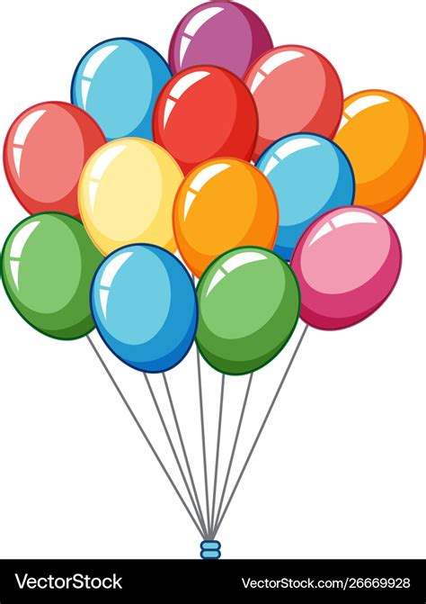 Colorful balloons on white background Royalty Free Vector