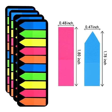 Notas Adhesivas Tipo Post It Mini Banderitas Fluorescentes Mercado Libre