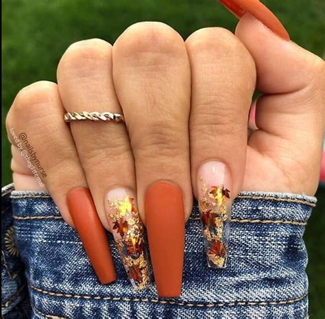 Fall Nail Designs With Rhinestones