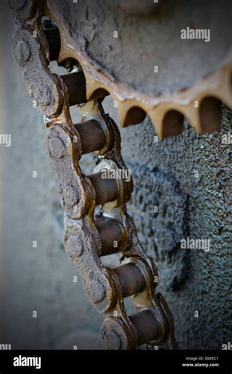 Cog And Chain Stock Photo Alamy