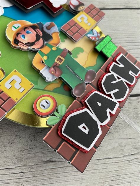 Mario Bros Cake Topper Super Mario Super Mario Y Luigi Cake Etsy