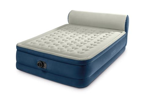 Intex Dura Beam Deluxe Ultra Plush Headboard Air Bed With Built In Pump