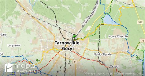 Tarnowskie Góry dworzec kolejowy mapa szlaków turystycznych mapa