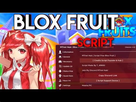 New Blox Fruit Op Script Mtriet Hub Roblox Script New