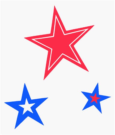 Red White And Blue Stars Transparent Background Hd Png Download