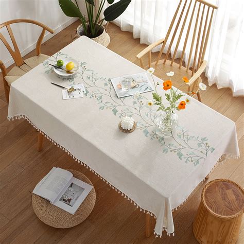 High Quality Tablecloths For Rectangle Tables Cotton Linen Tablecloth Waterproof Tablecloth