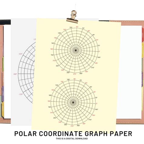 Printable Polar Coordinate Graph Paper PDF Digital Download - Etsy