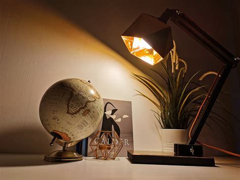 Copper And Black Origami Desk Lamp Leewalia Lighting Etsy