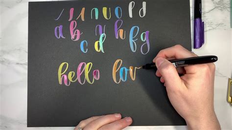 Hand Lettering Tips For Beginners Using Zebra Metallic Brush Pens Youtube