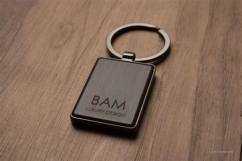 Personalized Laser Engraved Wooden Key Chain Customized Keyring Gift