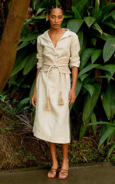 Inolvidable Linen Midi Tunic Dress By Andres Otalora Moda Operandi En