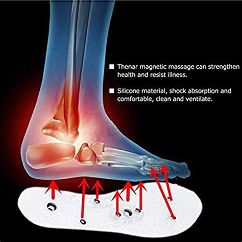 2 Paar Transparente magnetische orthopädische Einlegesohlen bequeme