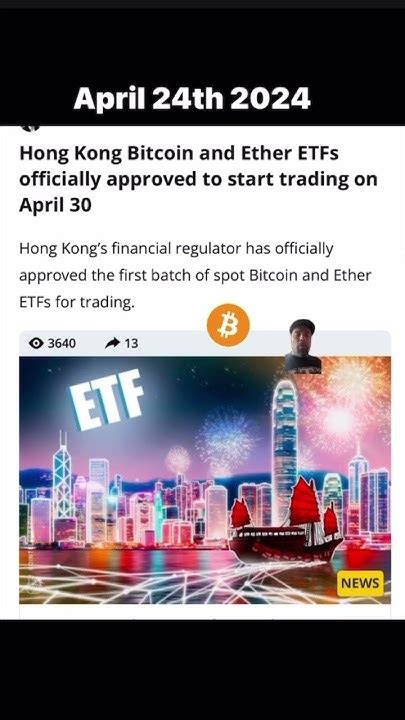 Hong Kong Spot Eth And Bitcoin To Begin Trading April 30th 🤑 Bitcoin