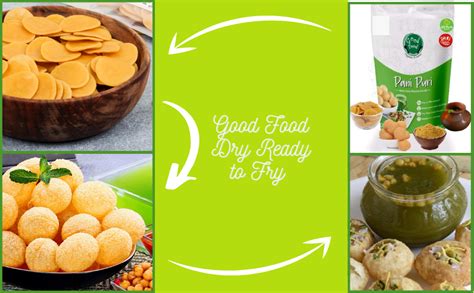 Good Food Dry Ready To Fry Atta Pani Puri Kit Combo With Masala