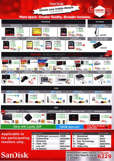 Sandisk Page 2 Brochures From IT Show 2016 Singapore On Tech Show