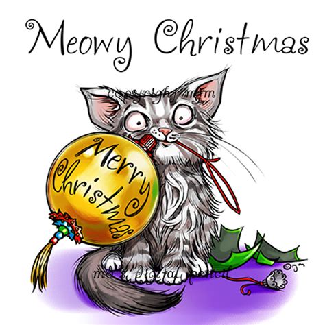 Meowy Christmas Cat Mos Digital Pencil