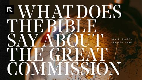 What Does the Bible Say about the Great Commission? - Radical