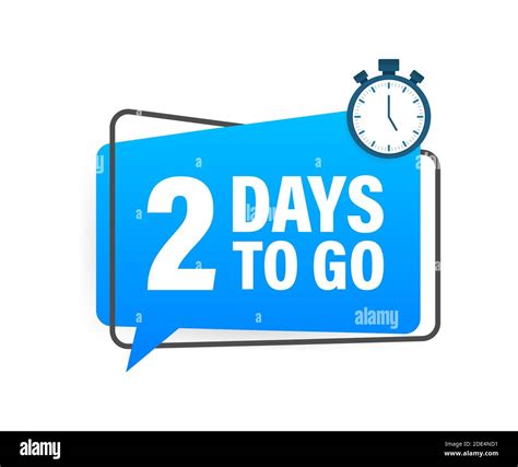 2 Days To Go Countdown Timer Clock Icon Time Icon Count Time Sale