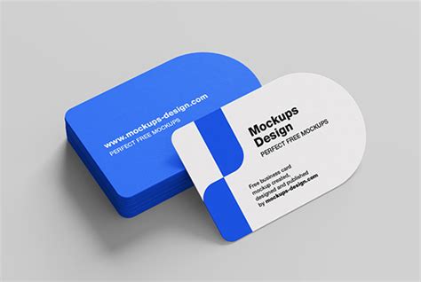 Half circle business card mockup - Mockups Design