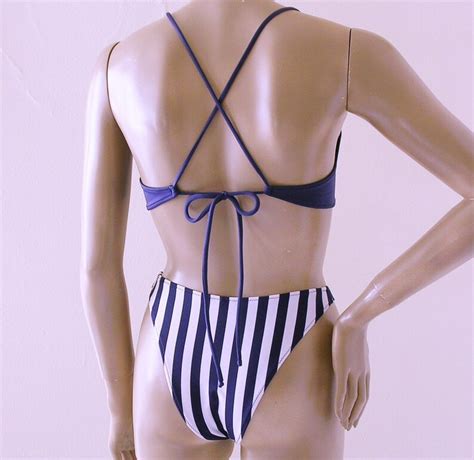 80er Jahre 90er Jahre Hohen Bein Brasilianischen Bikini Boden Etsy De