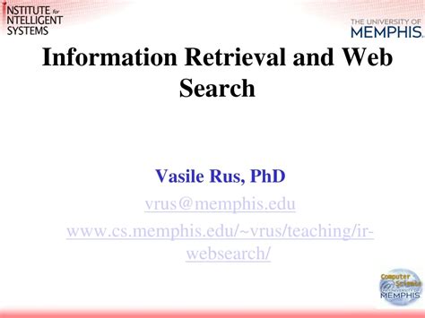 PPT Information Retrieval And Web Search PowerPoint Presentation