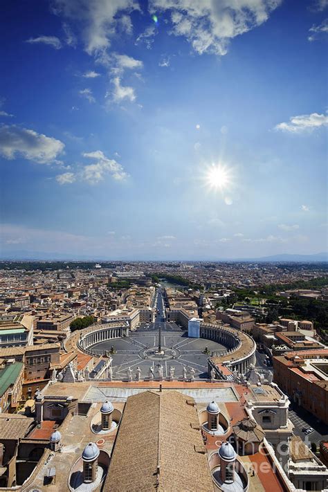 Aerial View Of St Peters Square. Rome Photograph by Evgeny Kuklev