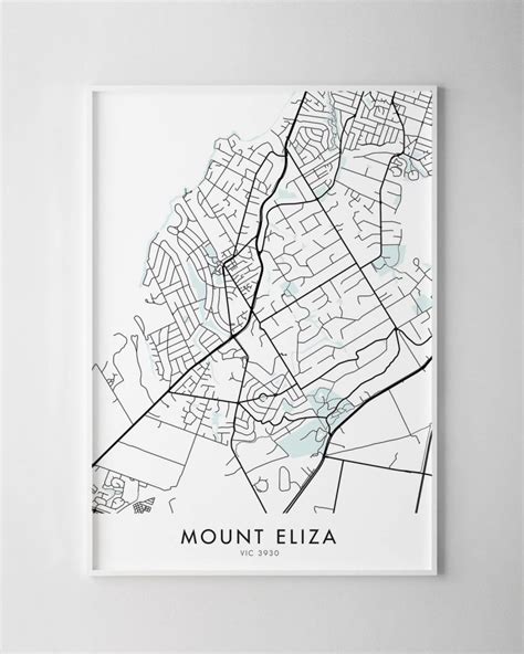 Melbourne Mount Eliza Map Print Chelsea Chelsea