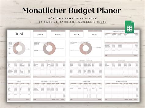 Monatlicher Budget Planer Digitaler Planer Etsy Uk