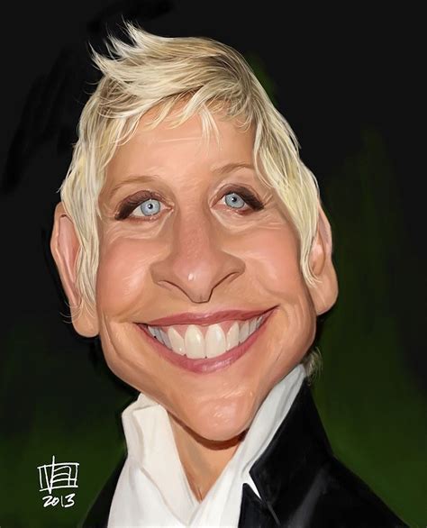 Caricatura De Ellen Degeneres Celebrity Caricatures Caricature